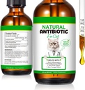 60ML Antibiotika för katter, Premium Cat Antibiotics Supplement, Cats Multivitamin, Natural Antibiotic för katter, Cat Antibiotic, Cat Antibiotics stöder Immune & Cats Allergy Relief-2 Fl Oz