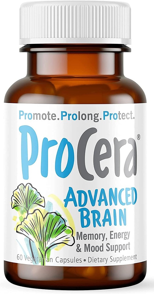 Procera Advanced Brain - Fast Acting - Ingredienser som stöds av 100 + studier - Förbättra minnet, minns - Koncentration - Clears Fog - Mental Clarity - Slows Cognitive Decline - 60 Count