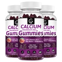 Kalcium Magnesium Zink Gummies med High Absorption Magnesium Glycinate Potassium - Plant Complex Calcium Magnesium 2:1 Ratio, med D3 Sea Moss för ben, muskler, Immune & Sleep Support, Vegan-3 Pack