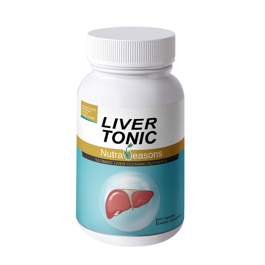 Liver Tonic - Ny förpackning - Liver Cleanse Detox & Repair med mjölk Thistle, NAC, Choline Bitartrate, Ginger, Turmeric, Dandelion Root, Artichoke Extract, Schisandra Berry, 60 vege caps