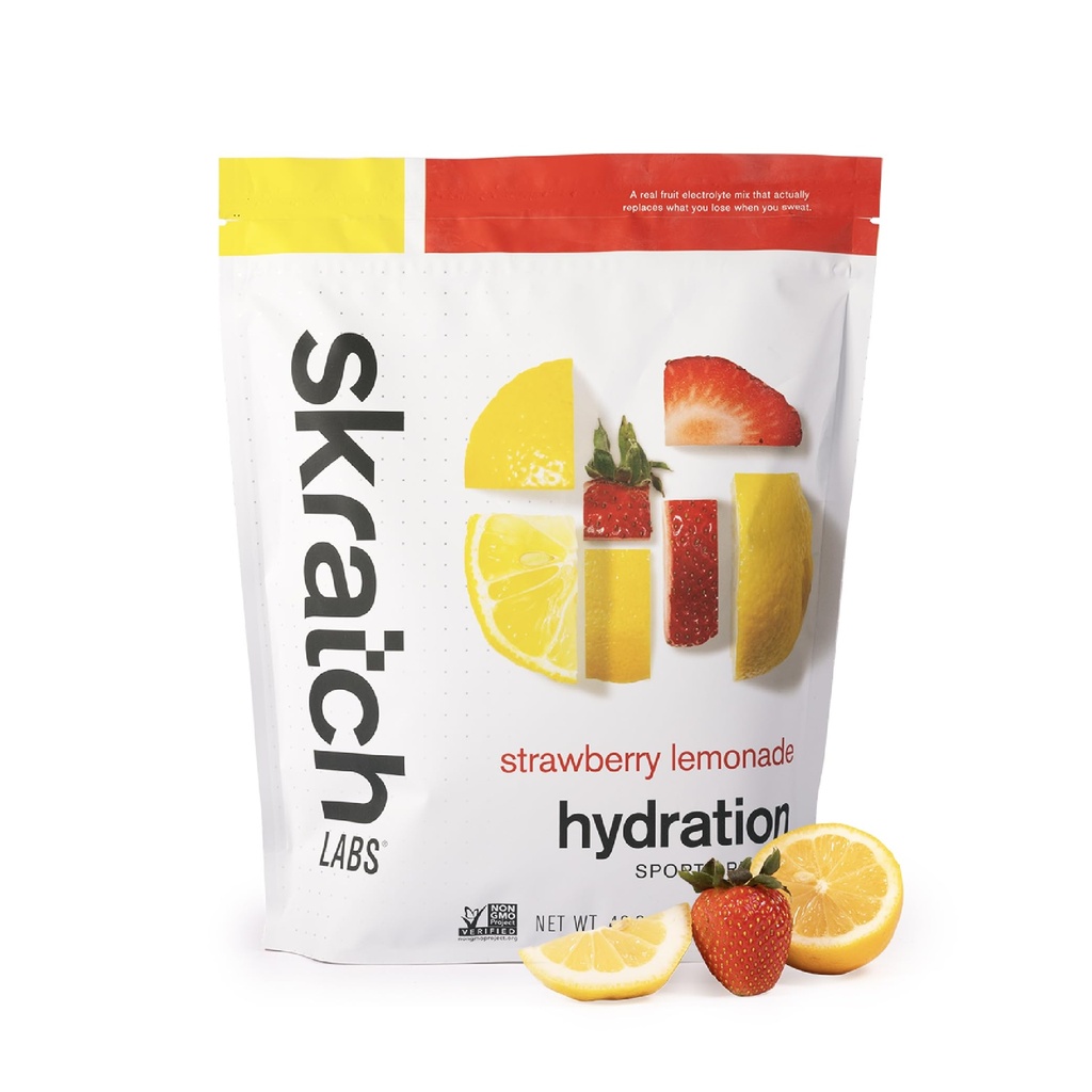 Skratch Labs Hydration Powder | Sport Drink Mix | Electrolytes Powder för träning, uthållighet och prestanda | Strawberry Lemonade | 60 portioner | Non-GMO, Vegan, Kosher
