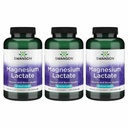 Swanson Magnesium Laktat - Mineral Supplement främjar muskel- och benhälsostöd - Laktosfri Laktat Mineral Form för Gentle Absorption - (120 kapslar, 84mg Varje) 3 Pack
