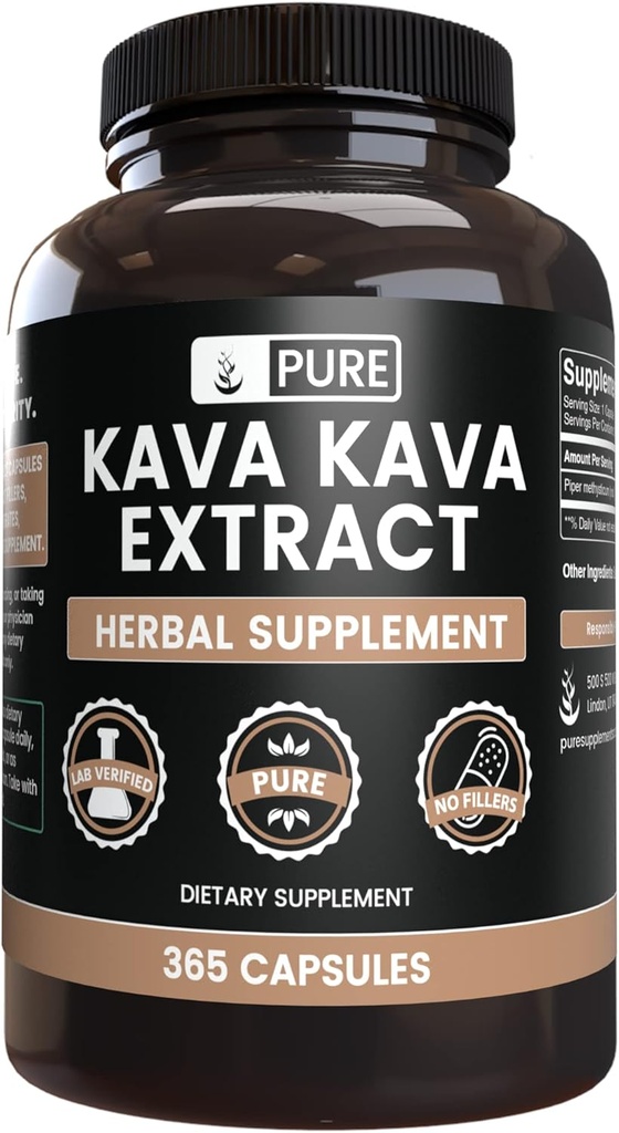 PURE ORIGINAL INGREDIENTS Kava Kava (365 kapslar) No Magnesium eller Rice Fillers, Always Pure, Lab Verified