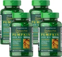 Pumpkin Seed Oil, stöder prostata och urinhälsa Vit 100 greve (Pack of 4)