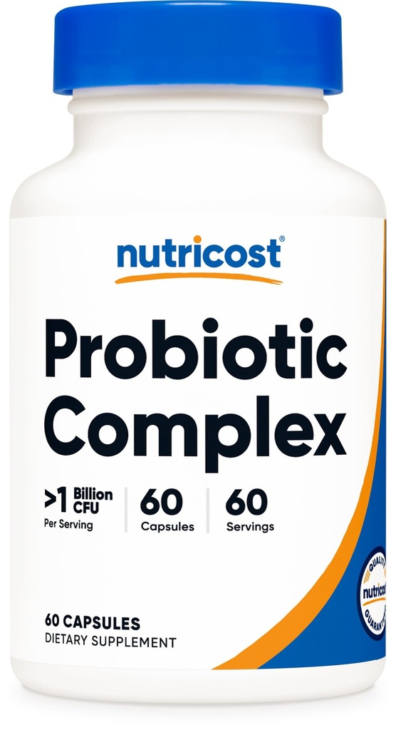 Nutricost Probiotic Complex (> 1 miljarder CFU) 60 kapslar - Glutenfri, icke-GMO