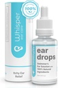 Whisper Ear Drops | 2oz | USA | All Natural Swimmers Ear Drops för vuxna med Itchy Ears | Swimmers Ear Drops Combat Swimmers Ear med Acetic Acid Ear Drops
