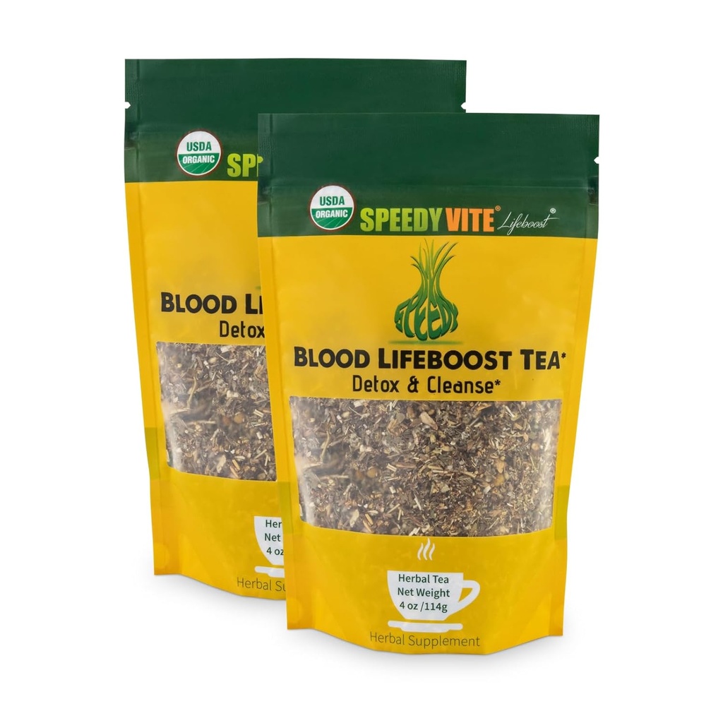 Blodrengöring LifeBoost Tea Organic -Cleanses & Supports Natural Removal of Excess Waste Chemicals från The Blood Stream Echinacea Chamomile. Herbal Supplement