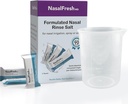 NASALFRESH MD - Saline Packets - Quick Dissolving - Single Use - Pre-Measured - Nasal Irrigation - Individuellt insvept (3,75g/1,3oz) - 90 grevefyllningspaket - 300mm Cup