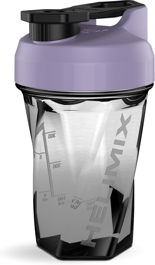 HELIMIX 1.5 Vortex Blender Shaker Bottle håller upp till 20oz | Inget Blending Ball eller Whisk | USA Made | Portable Pre Workout Whey Protein Drink Shaker Cup | Mixes Cocktails Smoothies Shakes | Top Rack Safe