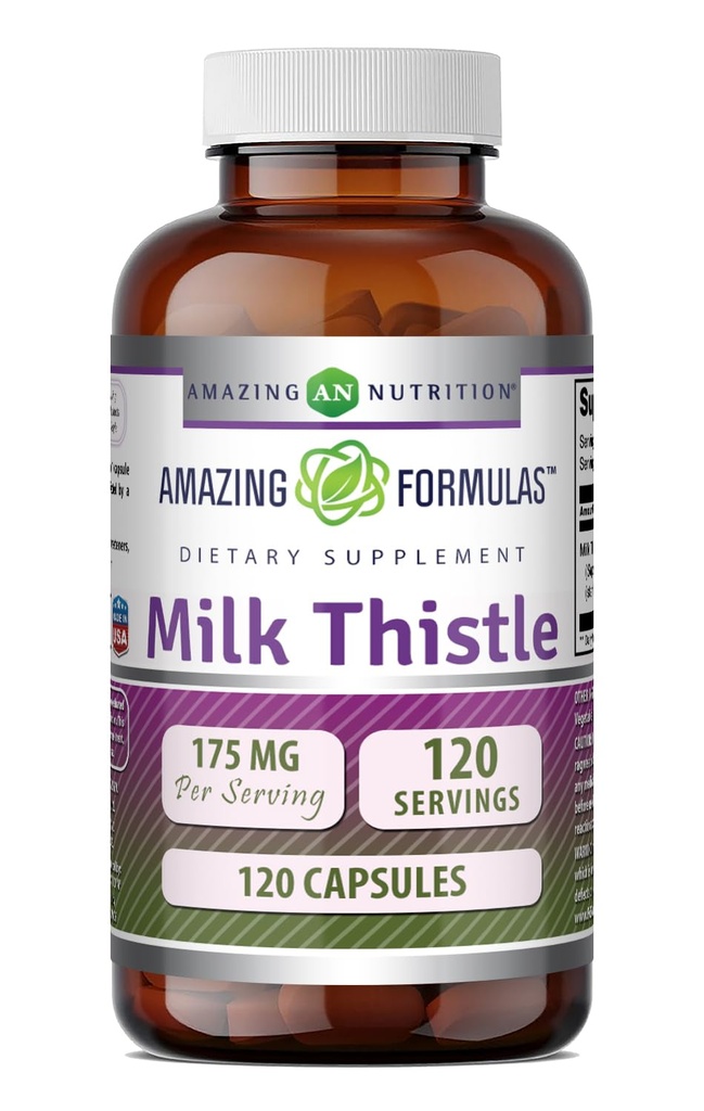 Fantastiska Formulas Milk Thistle Supplement | 175 Mg per portion | 120 kapslar | Icke-GMO | Glutenfri | Tillverkad i USA
