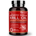 NATURE TARGET Krill Oil 1200mg med Omega-3 EPA & DHA med Astaxanthin, Phospholipids & Choline - Stöder Hjärta, Hjärna, Gå med Hälsa, icke-GMO, Gluten Free, 120 Softgels (60 portioner)