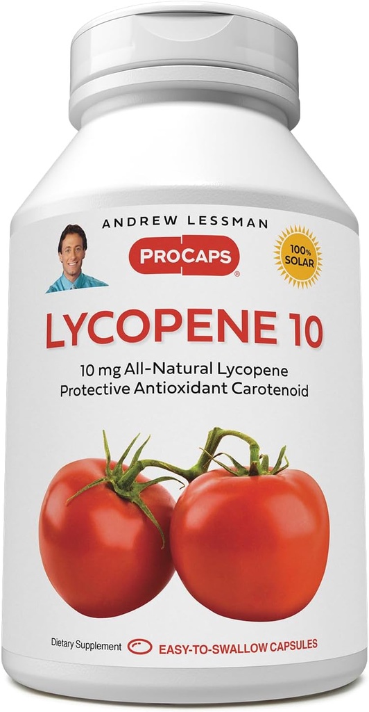 ANDREW LESSMAN Lycopene 10 mg - 60 Softgels - Skyddande antioxidantkarotenoid. Hjälper till att skydda radikala skador, stöder bröst, prostata, kardiovaskulärt system. Inga tillsatser