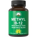 Methyl B12 Vitamin + Whole Food Blend av 25 grönsaker och frukter för Max Absorption. Vegan Vitamin B12 Methylcobalamin - Methyl B-12 Supplement för energi, fokus och lättnad. 30 dagars leveranskapslar