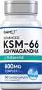 Piping Rock KSM-66 Ashwagandha L-Theanine Supplement | 800mg | 100 Caplets | Avancerad komplex Root Extract | Vegan, icke-GMO, Gluten Free
