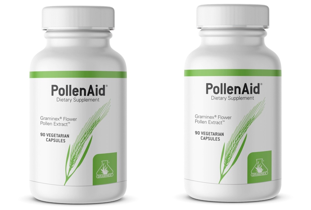Graminex PollenAid Prostate Supplement: All Natural Prostate Support för Bladder Control & Urinary Tract Health, Rye Pollen Extract Made in USA, 90 Vegetariska Caps (Pack of 2)