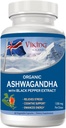 Viking Organic Ashwagandha med Black Pepper Extract Icelandic. 60 Vegan kapslar - Maximal absorption för stress, humör och energistöd