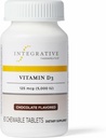Integrativ terapeutisk vitamin D3 125 mcg - D-vitamintillskott för benhälsa och immunstöd* - Glutenfri och mejerifri - Choklad smaksatt, 90 tuggbara tabletter (90 portioner)