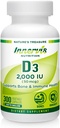 High Potency Vitamin D3 2000 IE - Boost Immune, Support Bone & Teeth, lätt att svälja 300 Veg kapslar