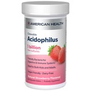 AMERICAN HEALTH Daily Chewable Tablet Acidophilus, 1 miljarder levande kulturer, fördelaktiga bakterier för Digestive & Immune Systems, Strawberry, 60 Count