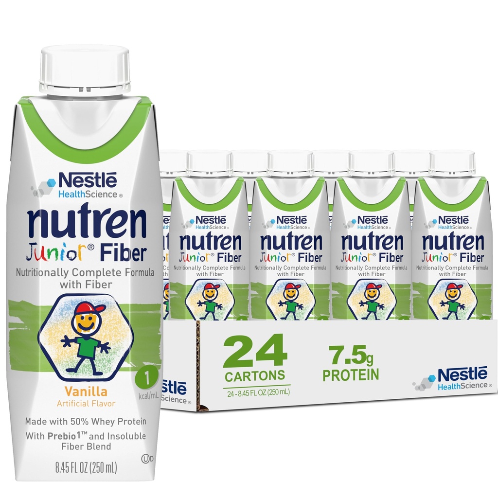 Nutren Junior Fiber Tube Feeding Formula, Vanilla, 8.45 Fl Oz, 24pk