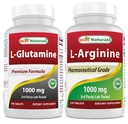 Bästa naturliga L-Glutamin 1000mg & L-Arginin 1000 mg