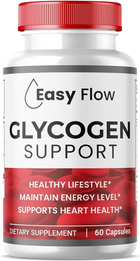 (1 Pack) Easy Flow Glycogen, EasyFlow Glycogen Support Capsules, Glyco Optimizer Formel, Natural Blood Vessel Cleaner, Premium Easy Flow Glycogen Support (60 kapslar)