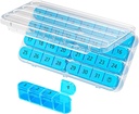 Daviky Monthly Pill Organizer 1 gång om dagen, Month Pill Box Organizer 30 Day, 31 Day Daily Pill Case Once a Day, Travel Pill Organizer Månadsvis för att hålla vitaminer, kosttillskott och medicinering