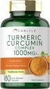 Carlyle Turmeric Curcumin med Black Pepper 1000mg | 180 kapslar | Turmeric Complex Supplement | Non-GMO, Gluten Free