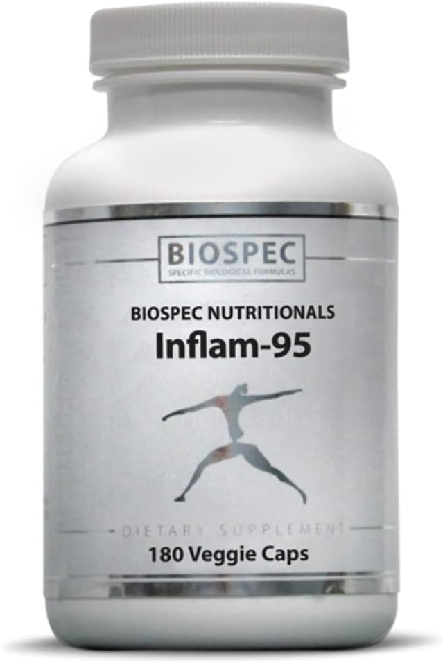 Inflam-95 - Ginger Root Extract 2 000 mg, Curcumin Root Extract, Boswellia Serrata Extract, Nettle Leaf Extract, Bioperine - Stöd Hälsosamt Inflammatoriskt Response*