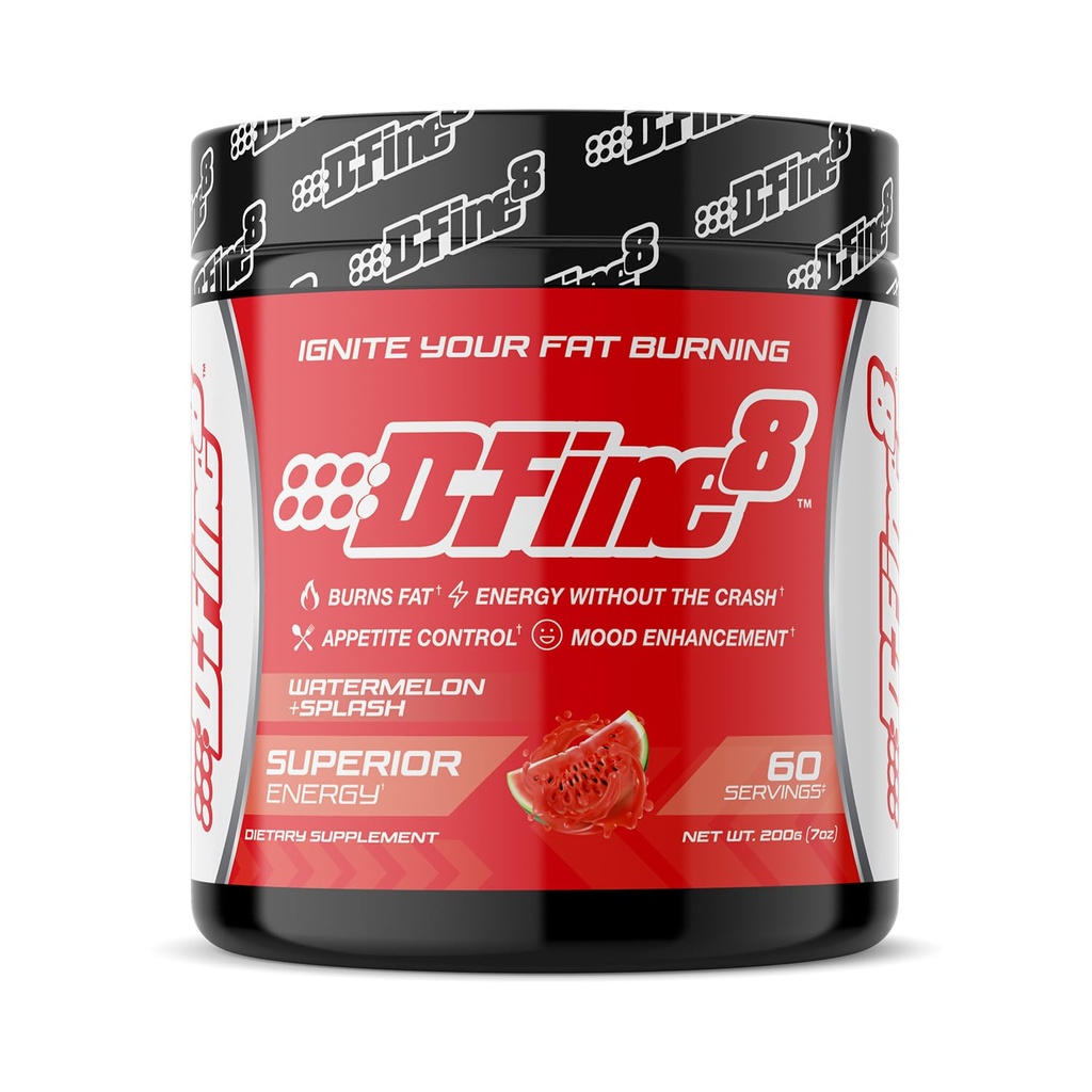 Thermogenic Pre-Workout Energy Powder & Shredding Supplement, Boost Energy Mood & Focus, Sugar Free, innehåller Senactiv, Endurance, 300mg koffein, N-Acetyl-L-Tyrosin (Watermelon Splash)