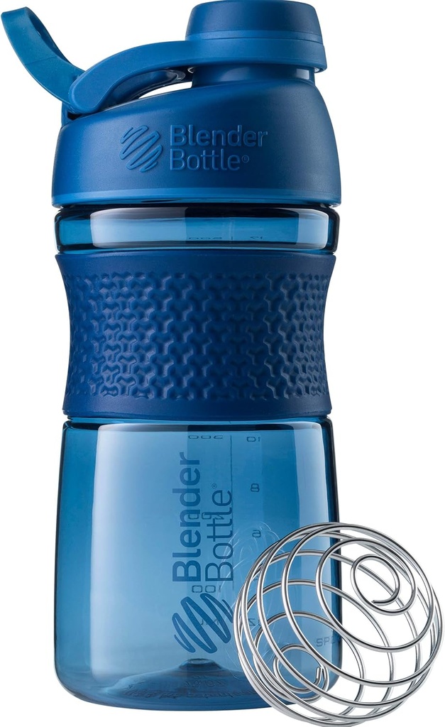 BlenderBottle 20-Ounce Black och Navy Protein Shaker Bottles med BlenderBall Wire Whisk
