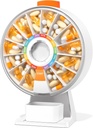 Zoksi Large Fun Pill Dsipenser, Daily Pill Box för 7 eller 14 dagar, Wall-Mountable eller Tabletop Weekly Pill Organizer Hold for Medicine, Vitamin eller Supplements, Pill Case med Easy Press Button (vit)