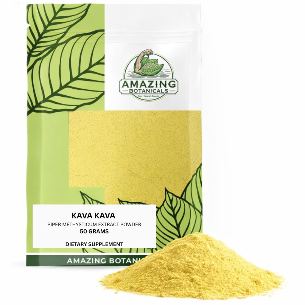 Premium Kava 70% extrakt - High Potency Relaxation och Stress Relief Supplement - Natural Mood Booster, lugn och sömn (50 gram)