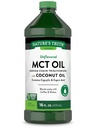 Naturens sanning MCT Oil | 16 fl. oz | Keto, Unflavored Formel | med kokosolja | Vegan, icke-GMO och Gluten fri tillägg