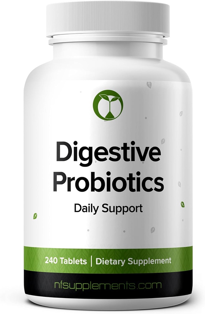 Probiotika för Digestive Health Supports Bloating & Regularity Supplement 240 tabletter 3 miljarder CFU (240, Digestive Probiotics)