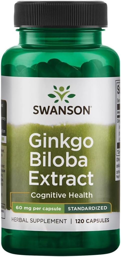 Swanson Ginkgo Biloba Extract 24% 60 Milligram 120 kapslar