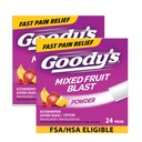 Goodys Extra Strength Headache Powder, Mixed Fruit Blast Flavor Dissolve Packs, 24 individuella paket (2 Pack)