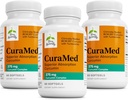 Terry Naturligt CuraMed 375mg - Antioxidant Supplement för hjärn- och immunhälsostöd - Kosttillskott med Curcumin & Turmeric Essential Oil - Herbal Liver Support - 60 Softgels (Pack of 3)