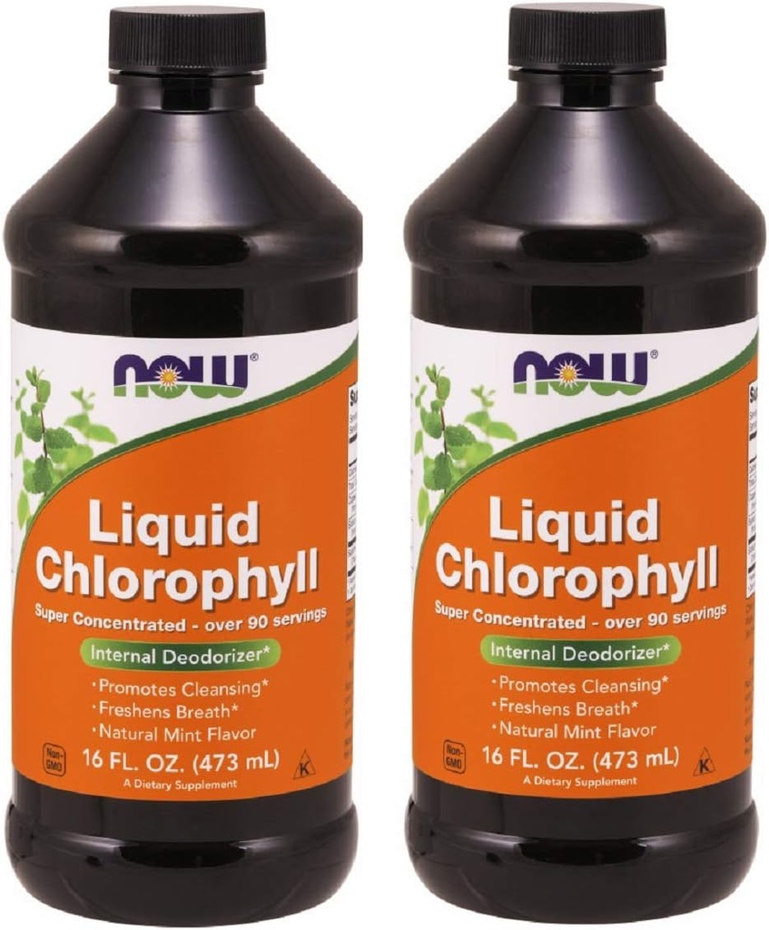 Nu Foods Chlorophyll & Mint, 16 OZ LIQUID (Pack of 2)