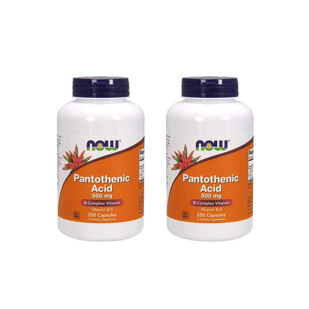 Nu livsmedel Pantothenic Acid 500 mg, 250 kapsel (2 Pack)