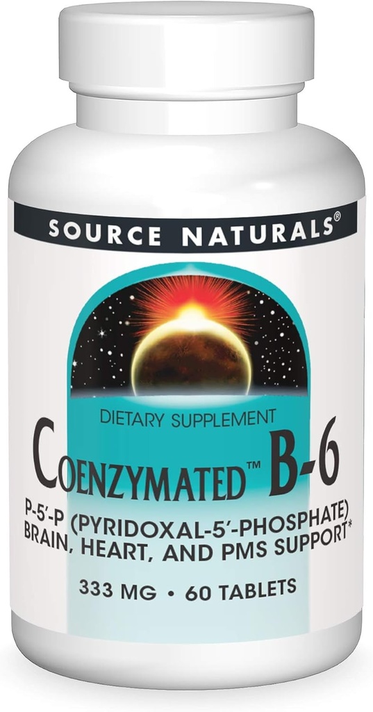 Källa Naturals Coenzymated B-6, främjar ett hälsosamt nervsystem *, 333 mg - 60 tabletter