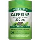 Naturens sanning koffeinpiller | 220mg | 120 greve | Med grönt te extrakt | Vegan, icke-GMO & Gluten fri tillägg