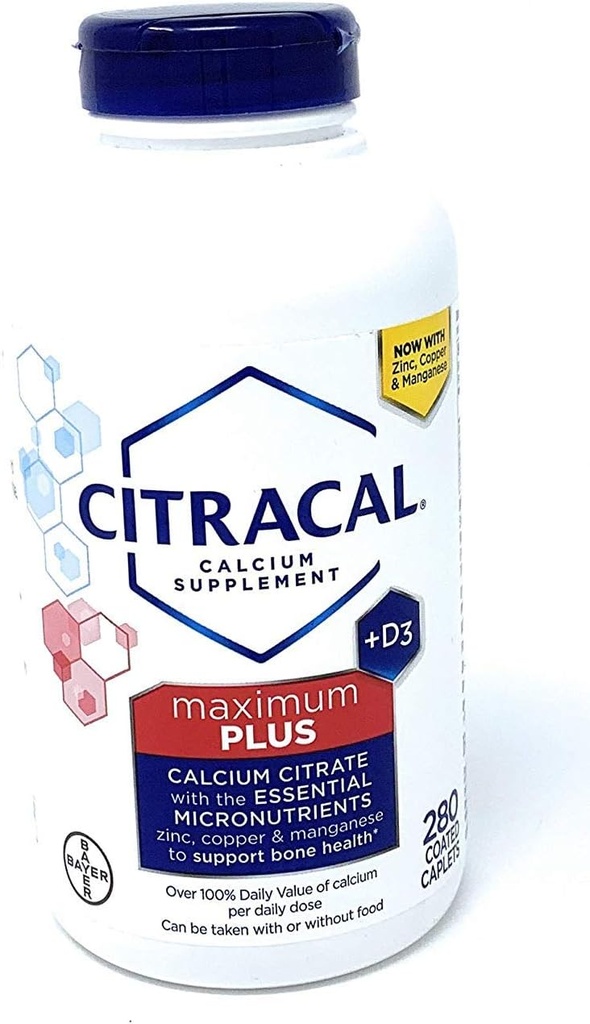 Citracal maximum med vitamin D3, Begränsad större storlek - Kapsel 280 greve Total