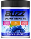 Morning Buzz Energy Drink Powder - Energy Boost Drink Mix - Sockerfri energi med antioxidanter - Morning Kickstart och Sport Nutrition Endurance Product - 30 portioner, blå hallon, 8 Ounces