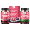 Bundle of Menopause Supplement for Night Sweats, Hot Flashes & Mood Swings med Dong Quai, Chaste Berry & Black Cohosh Root och Saw Palmetto för kvinnor 500mg DHT Blocker med Maca Root & Biotin