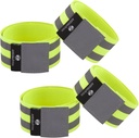 Reflekterande band för män och kvinnor | Reflectors for Runners, Cycling, Walking | Set of 4 Reflective Ankle Bands, Armbands, Wristbands | Reflector Tape Providing High Visibility Safety Apparel
