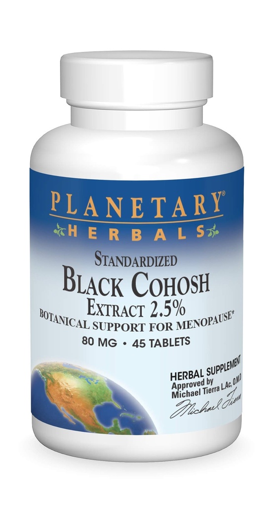 Planetära växtbaserade svart cohosh extrakt 2.5 Tabletter, 45 Count