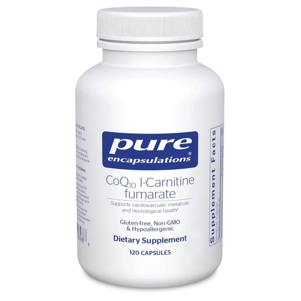 Rena inkapslingar Q10 l-Carnitine Fumarate | Ultra-Charged Cardiovascular Support | 120 kapslar