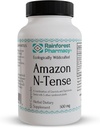 Rainforest Pharmacy N-Tense Soursop Graviola Capsules 500mg | Wildcrafted Graviola Plus 7 Rainforest Herbs för att stödja normal cellulär hälsa | 120 vegetariska kapslar