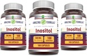 Fantastiska formler Inositol 500 Mg | Capsules Supplement | Non-GMO | Gluten-Free | Made in USA (Pack of 3 | 100 Count)